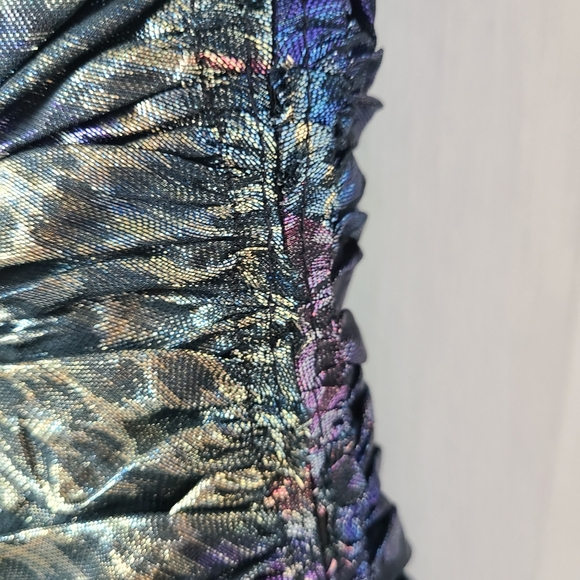 Tally Boutique New York Union Made 80s Vintage Metallic Iridescent Fairy Dress - Picture 9 of 10